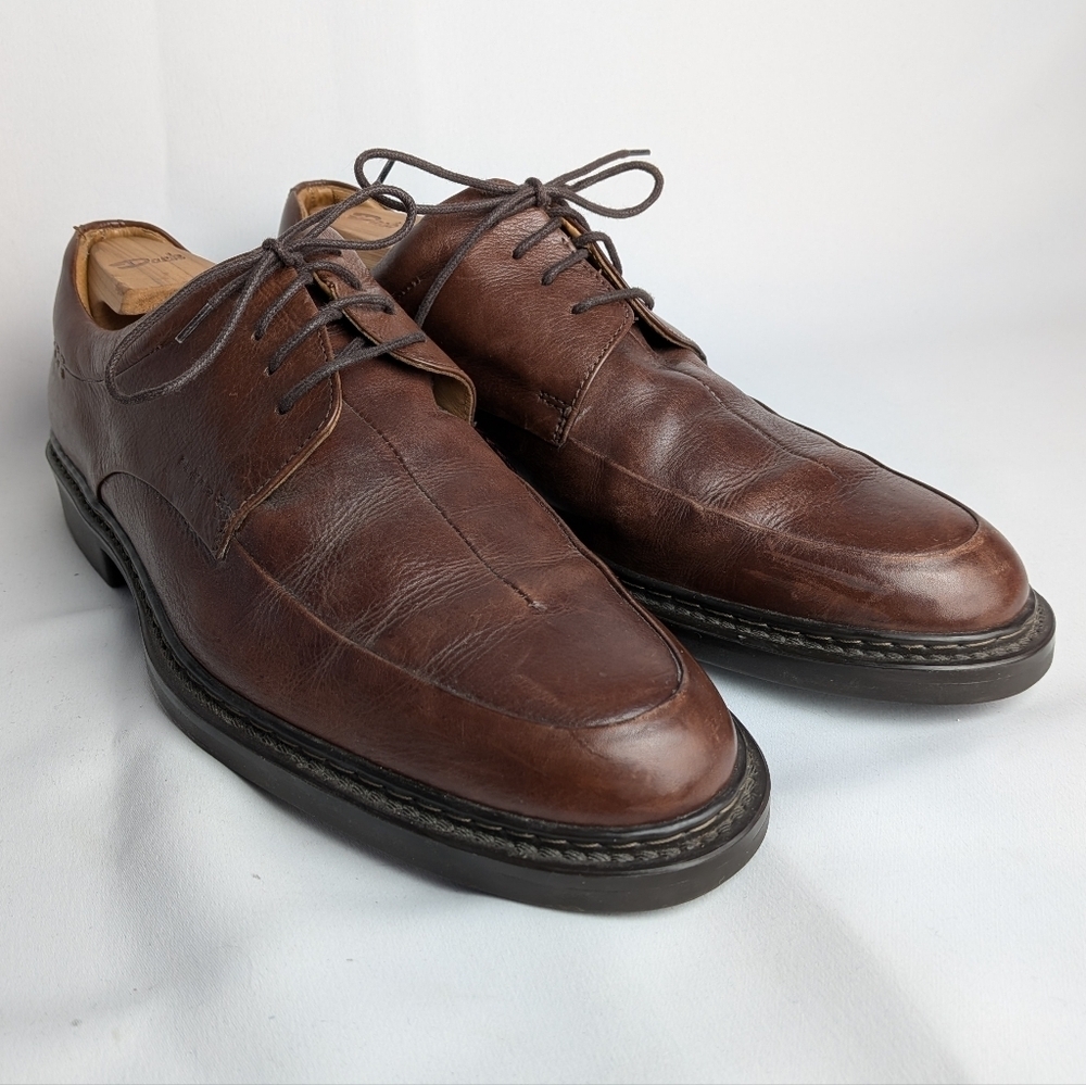 SIDEAIR Formal Brown Leather Men Lace Up Shoes Dress Shoes Size 43 = 9.5 - 10 US